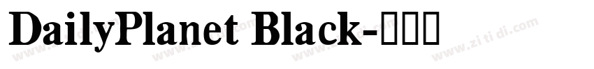 DailyPlanet Black字体转换